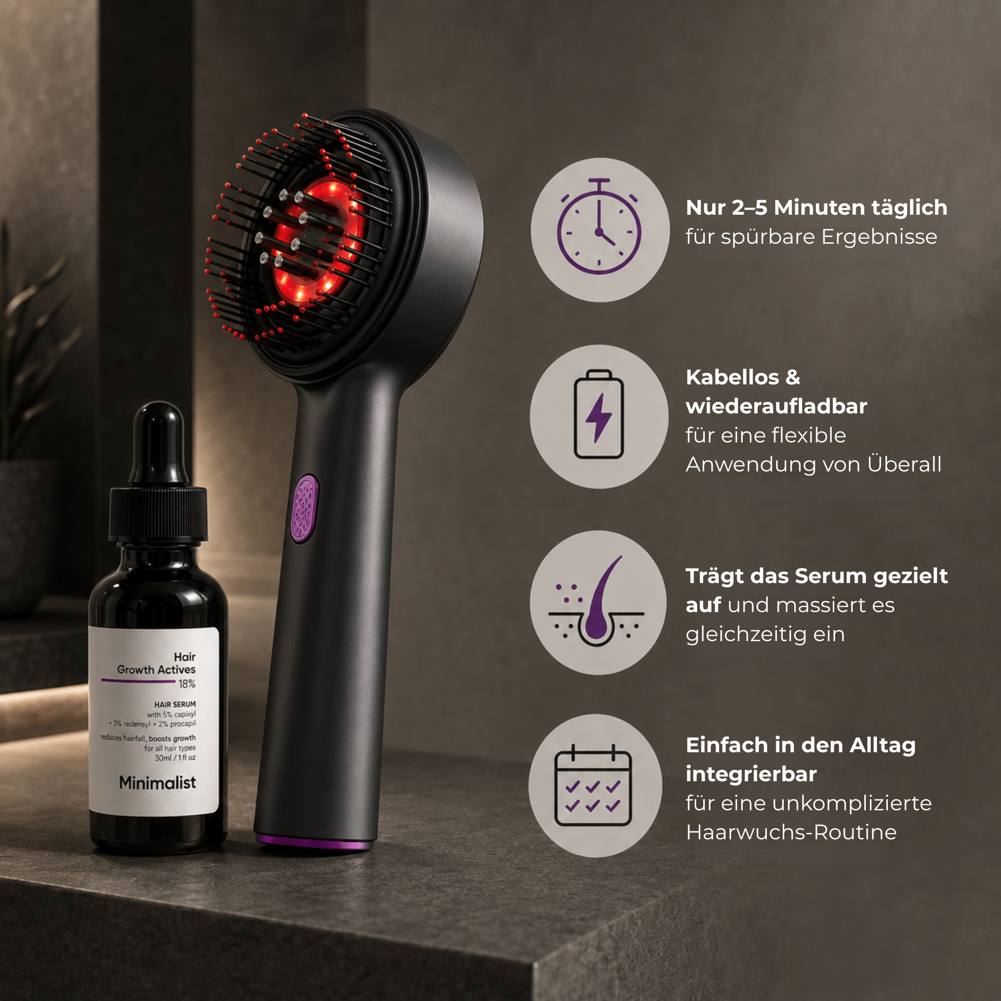 Teluni™ ScalpComb & Minimalist Serum FÜR MÄNNER - Teluni