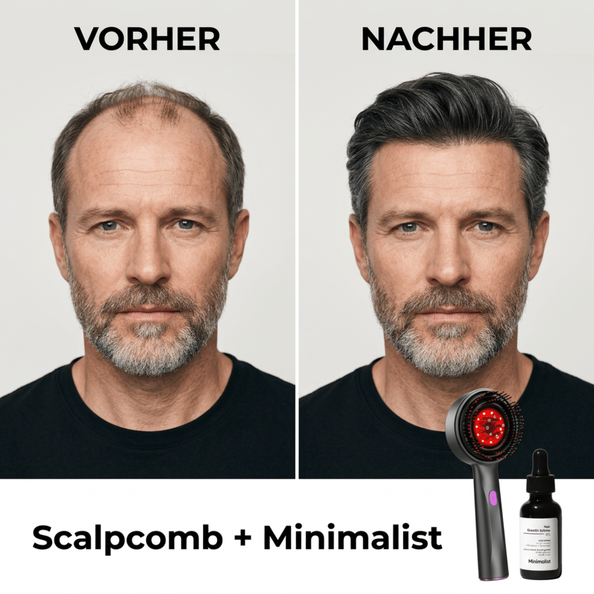 Teluni™ ScalpComb & Minimalist Serum FÜR MÄNNER - Teluni