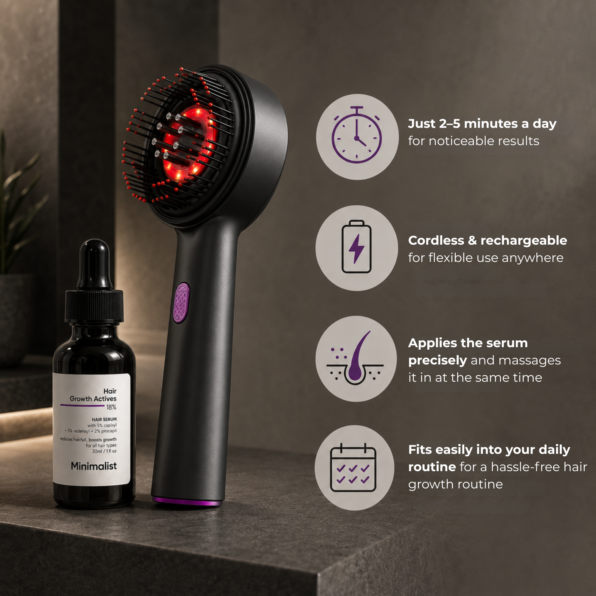 Teluni™ ScalpComb & Minimalist Serum SET FOR MEN