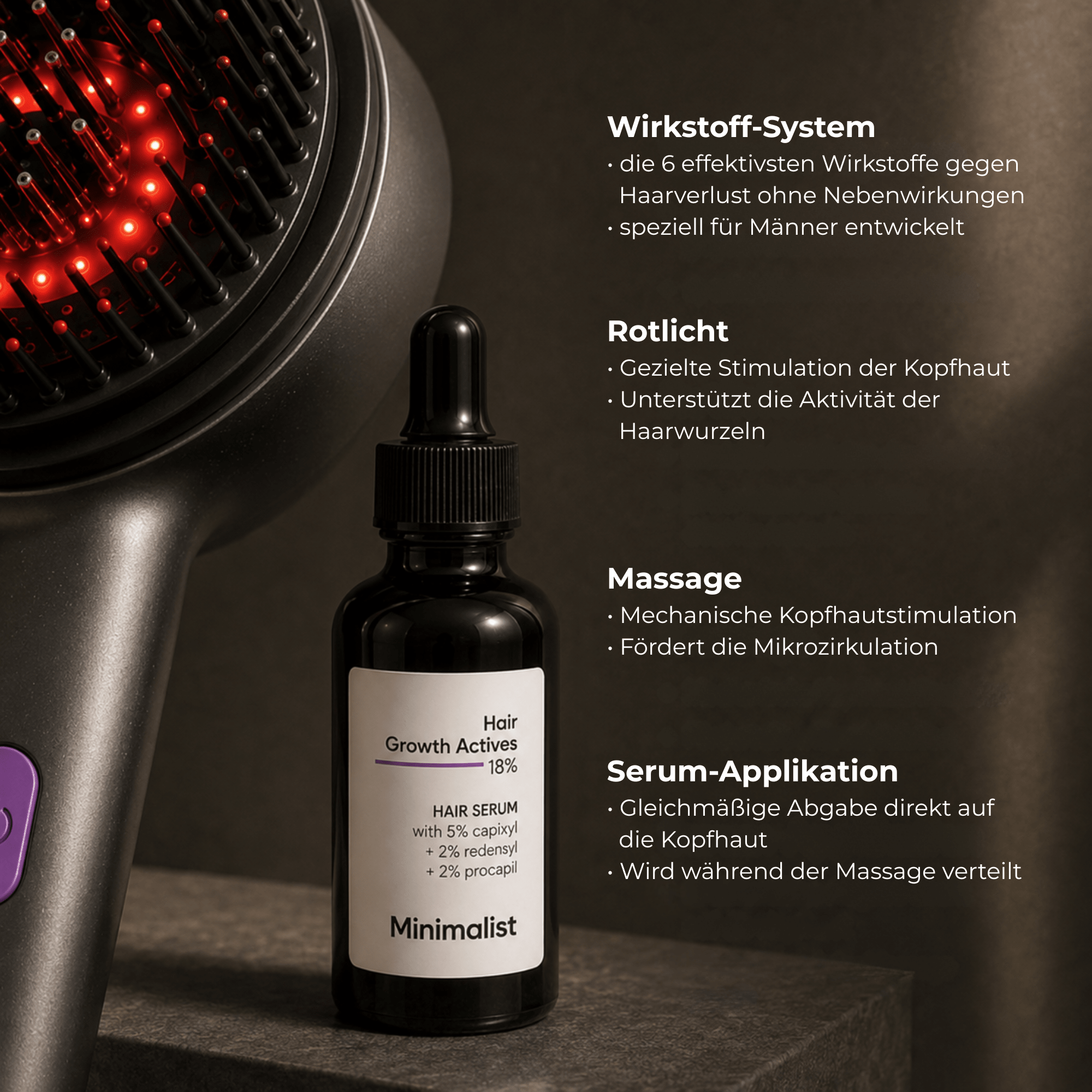 Teluni™ ScalpComb & Minimalist Serum FÜR MÄNNER - Teluni