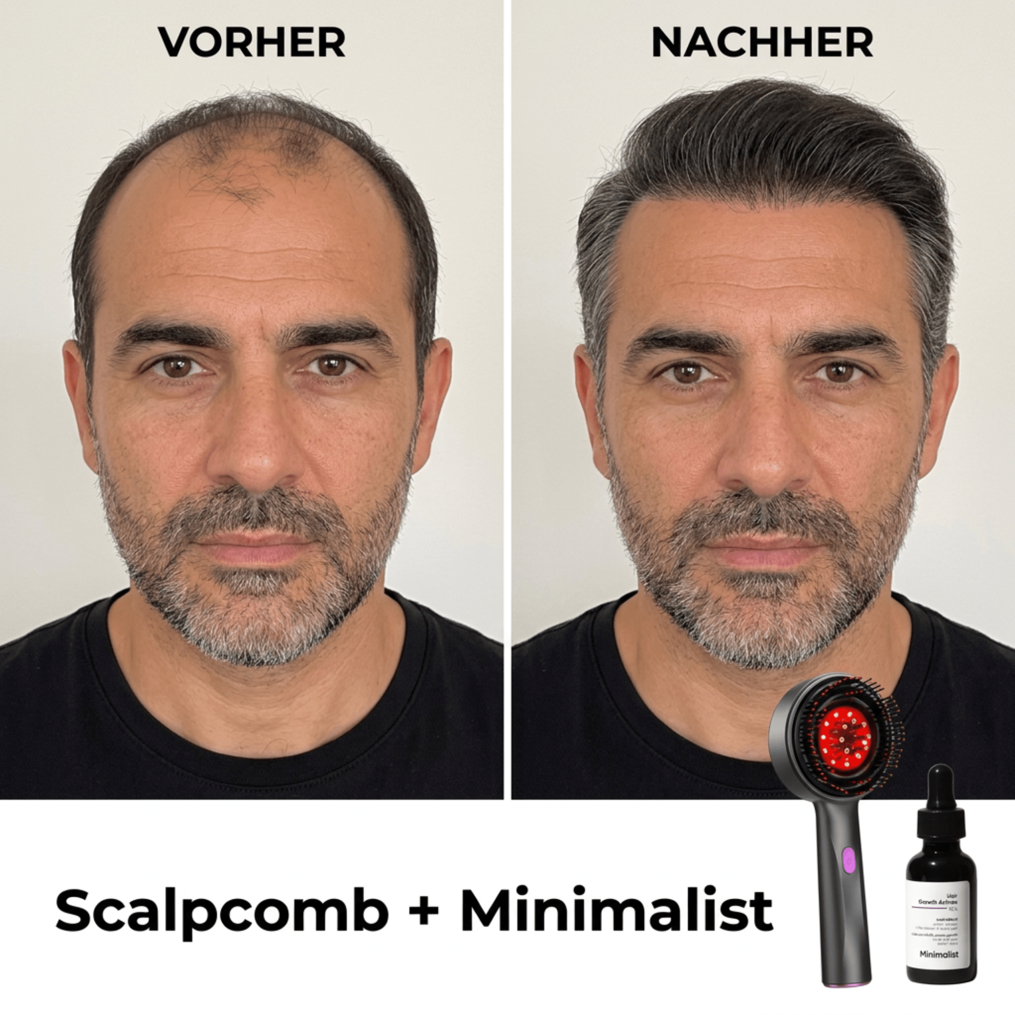 Teluni™ ScalpComb & Minimalist Serum FÜR MÄNNER - Teluni
