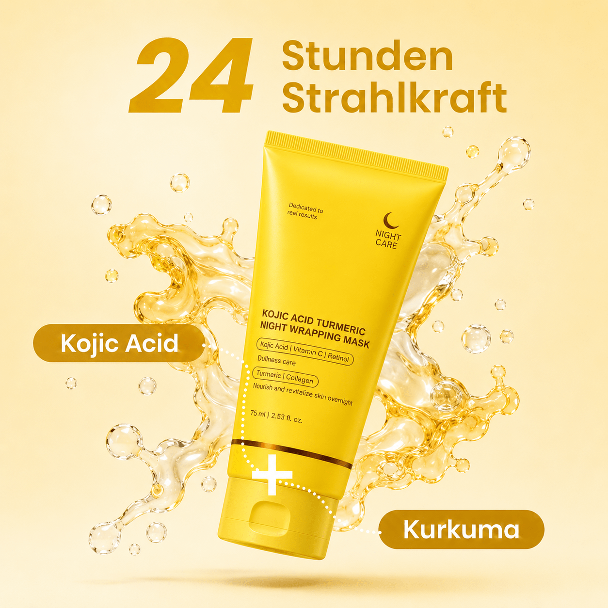KOJIC ACID KURKUMA NIGHT WRAPPING MASKE - Teluni