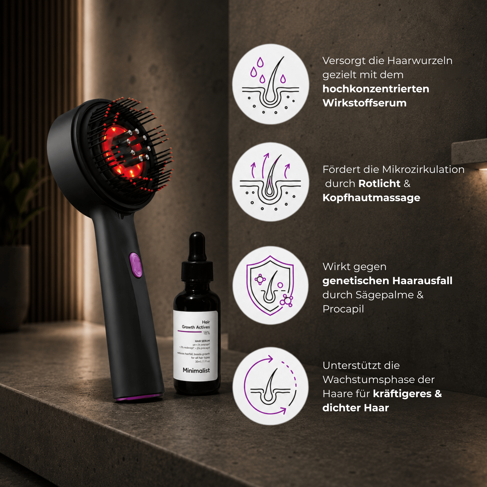 Teluni™ ScalpComb & Minimalist Serum FÜR MÄNNER - Teluni
