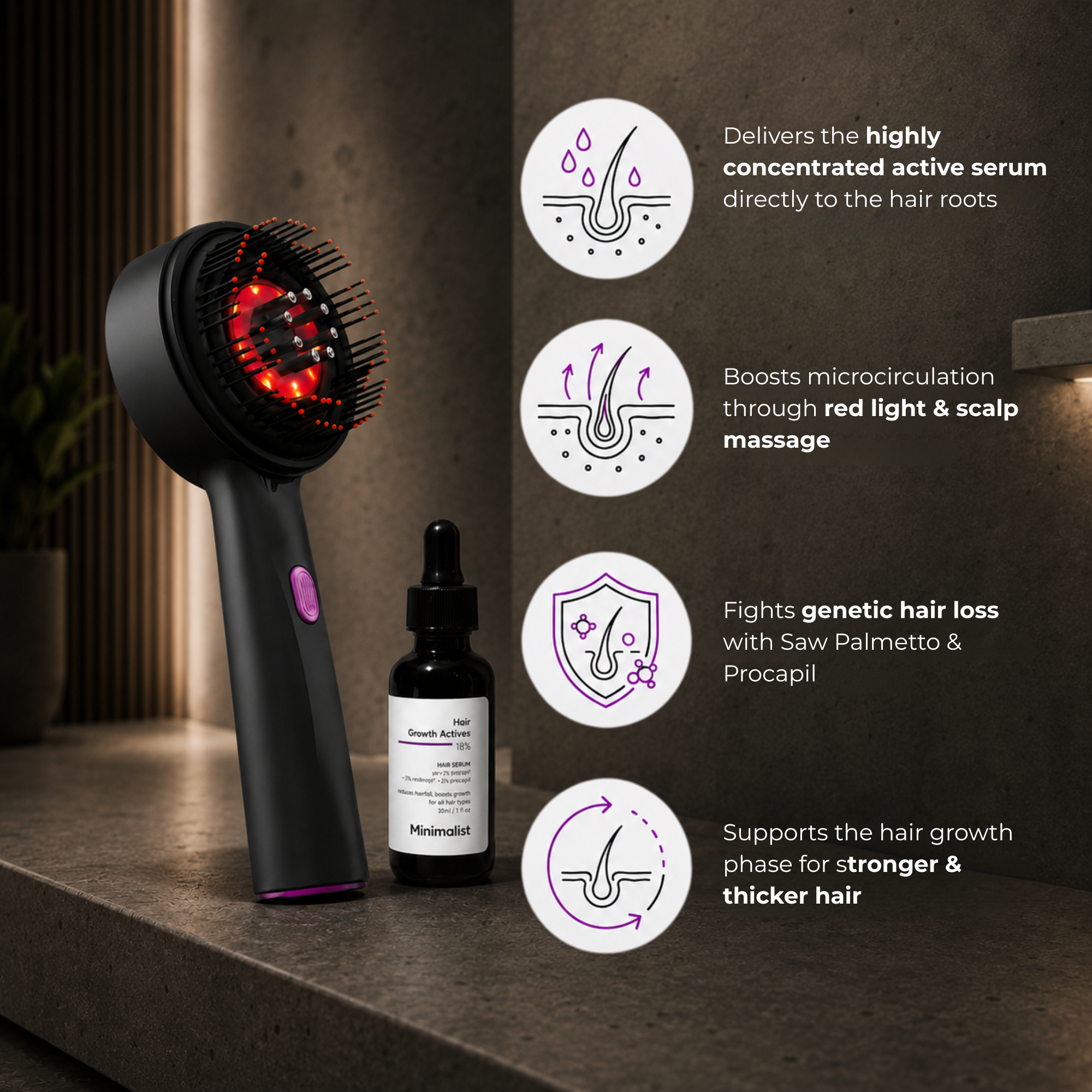 Teluni™ ScalpComb & Minimalist Serum SET FOR MEN