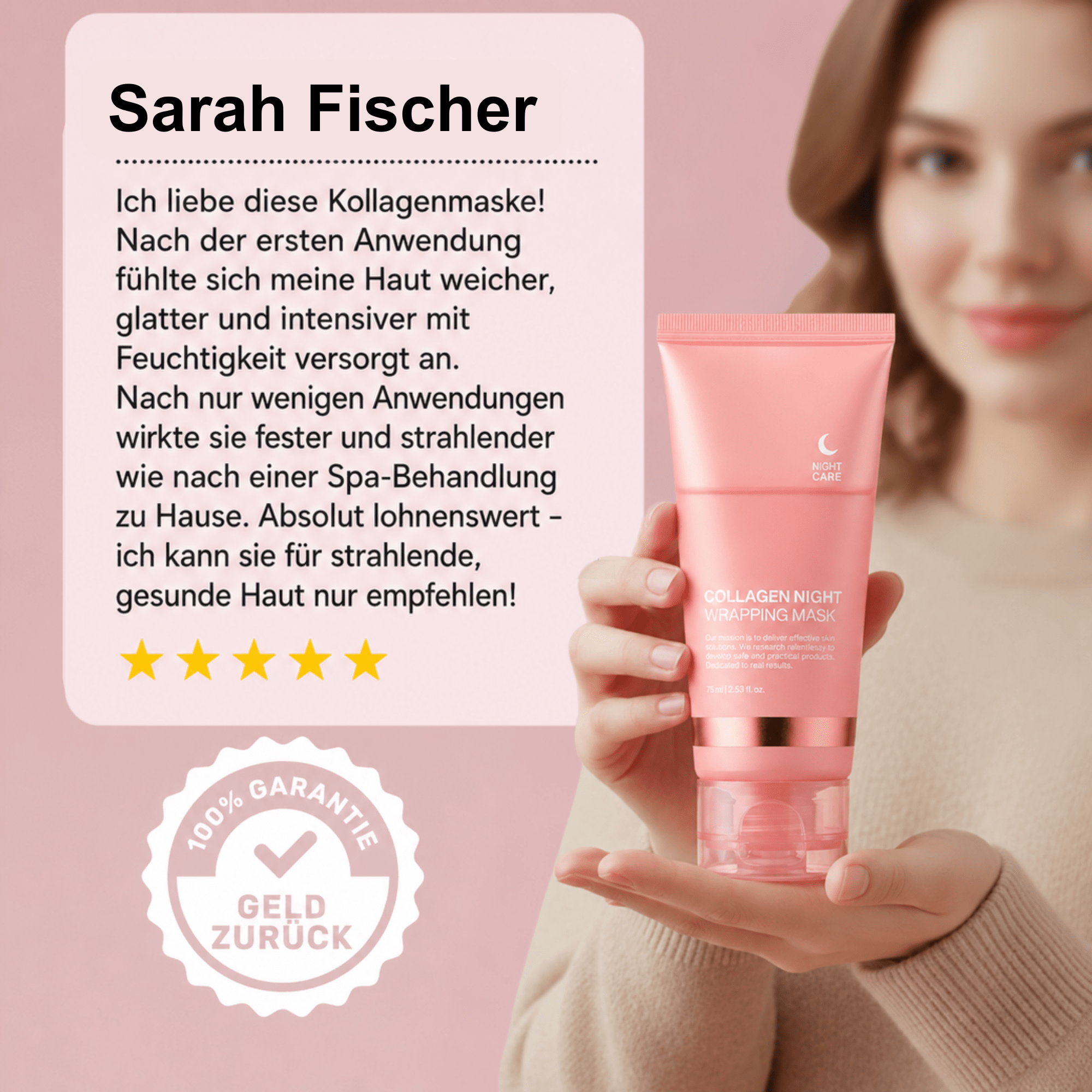 KOLLAGEN NIGHT WRAPPING MASKE - Teluni