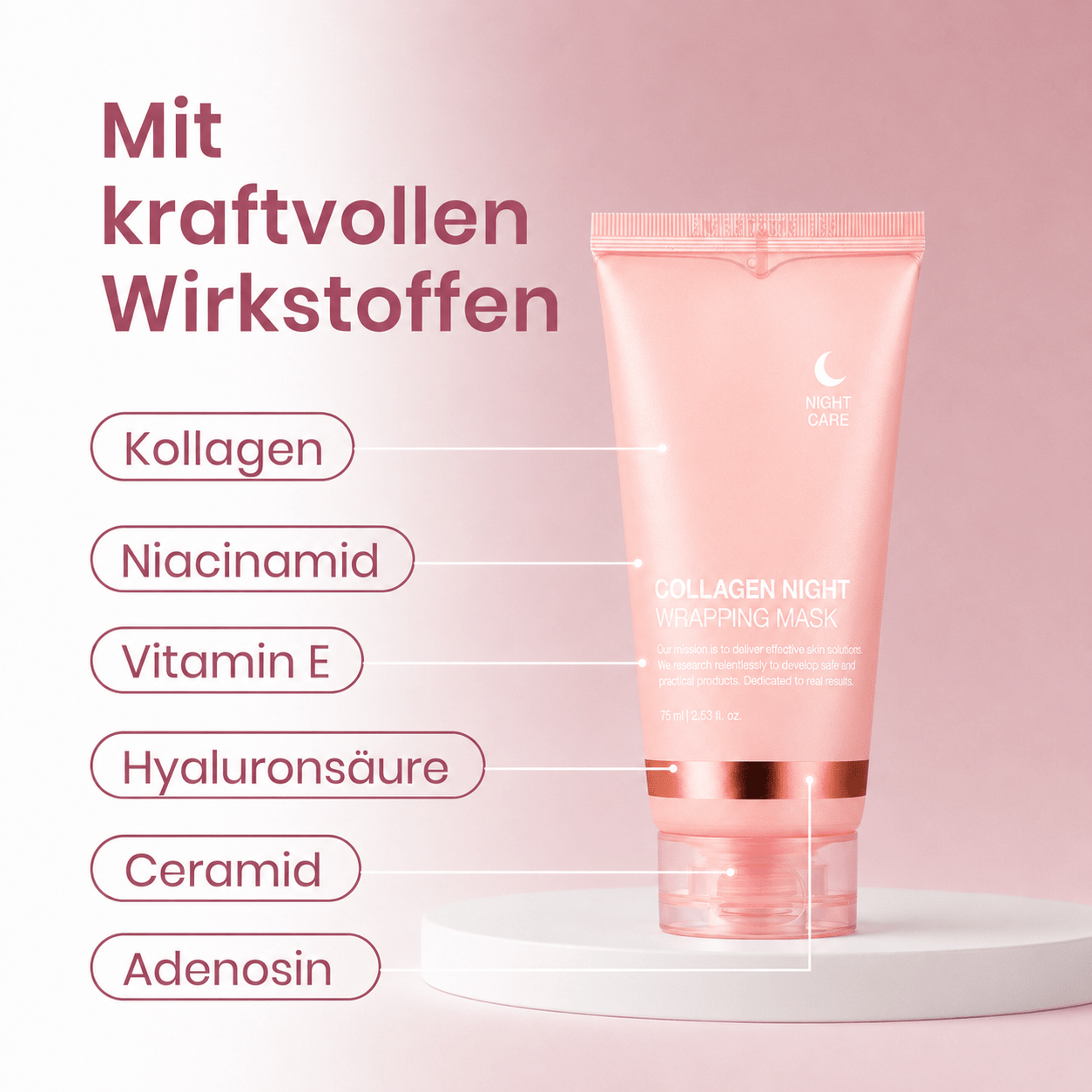 KOLLAGEN NIGHT WRAPPING MASKE - Teluni