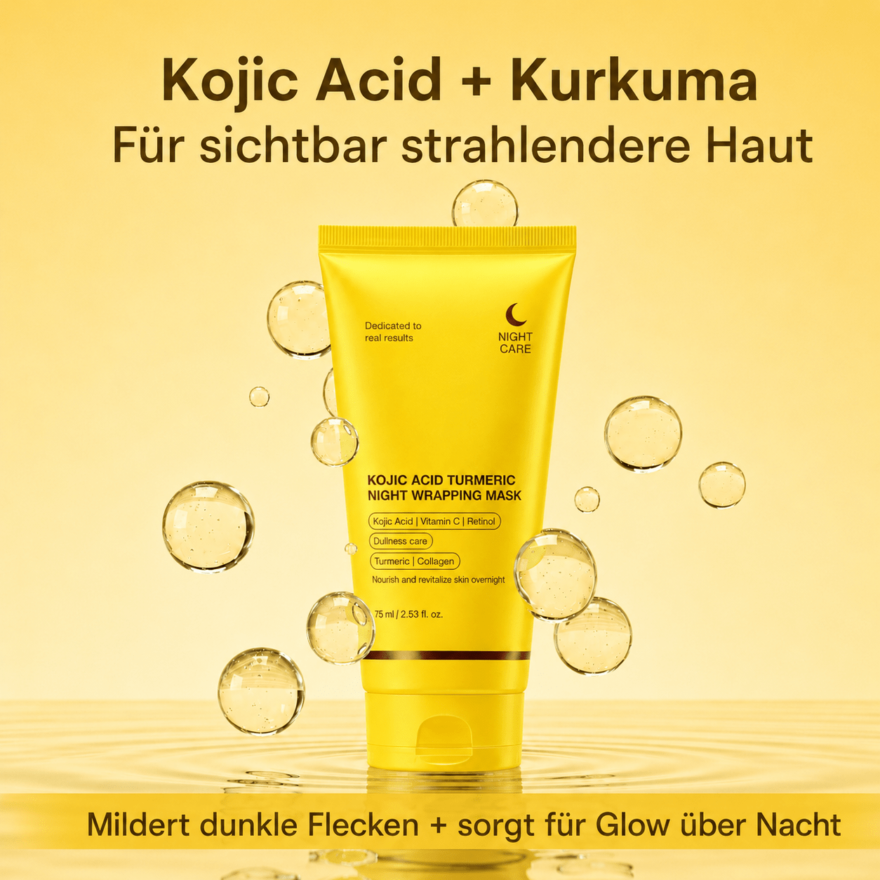 KOJIC ACID KURKUMA NIGHT WRAPPING MASKE - Teluni